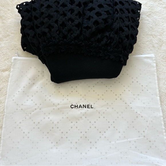 CHANEL black dress Cosmopolite Paneled Knit size 46FR or XL Authentic 5800$ - Picture 15 of 15